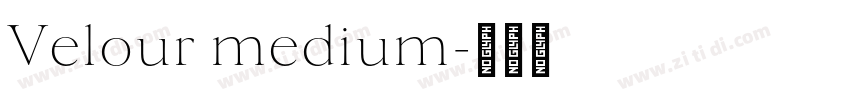 Velour medium字体转换